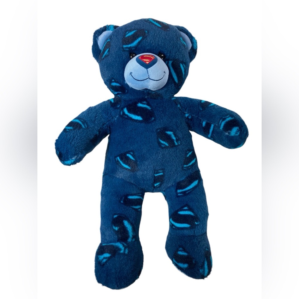 Build A Bear Man of Steel Superman Bear 17” Stuffed Animal Plush Blue 2014